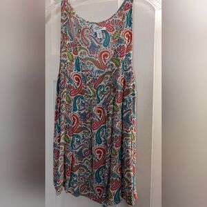 Old Navy Multicolor Paisley Tank Top